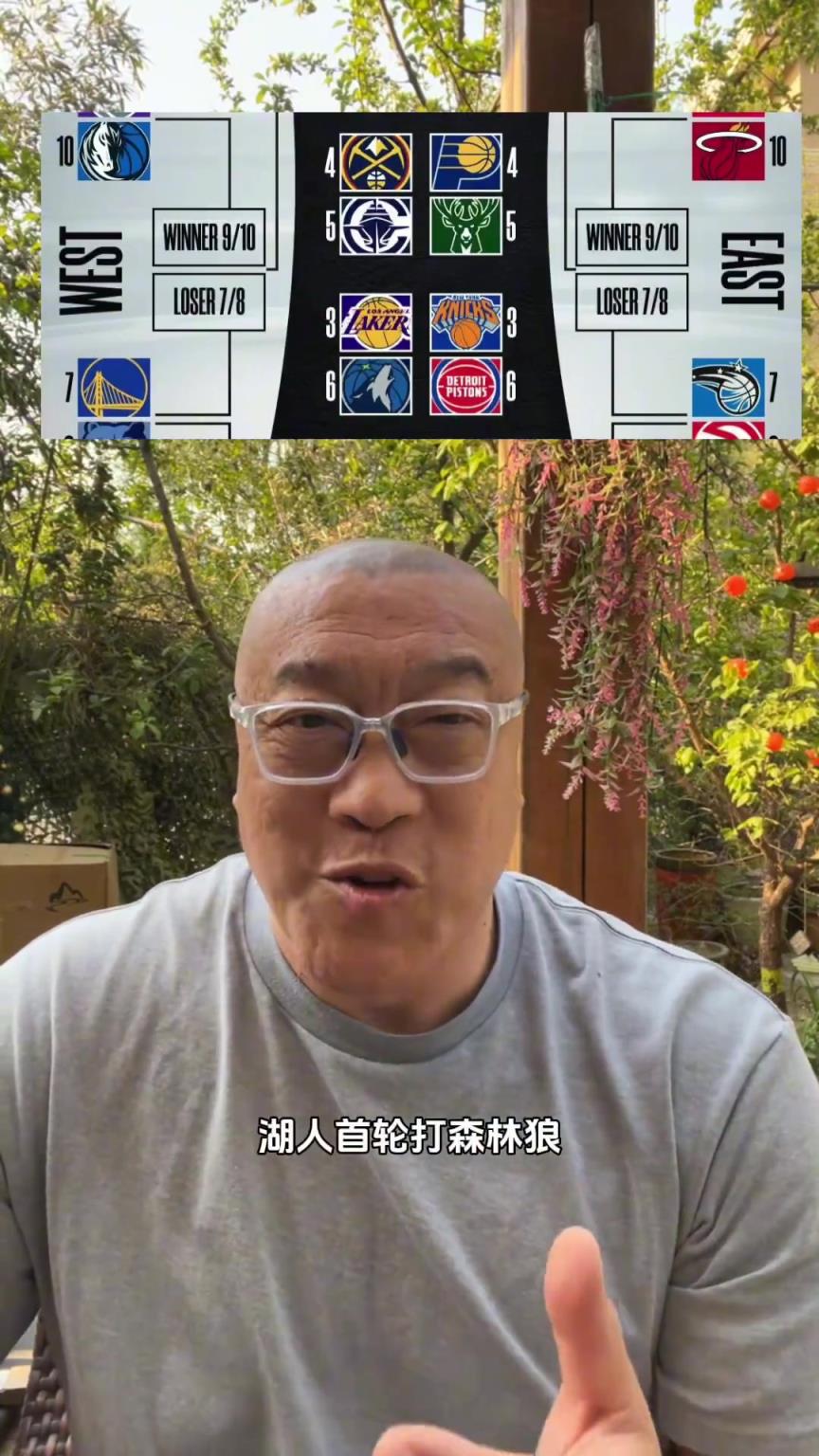 湖人打森林狼！馬?。褐灰獤|契奇像上賽季打戈貝爾那樣就行