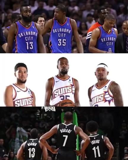 太陽三巨頭徹底失敗？美媒：杜蘭特的三巨頭球隊(duì)總是一樣的結(jié)局？